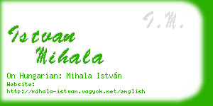 istvan mihala business card